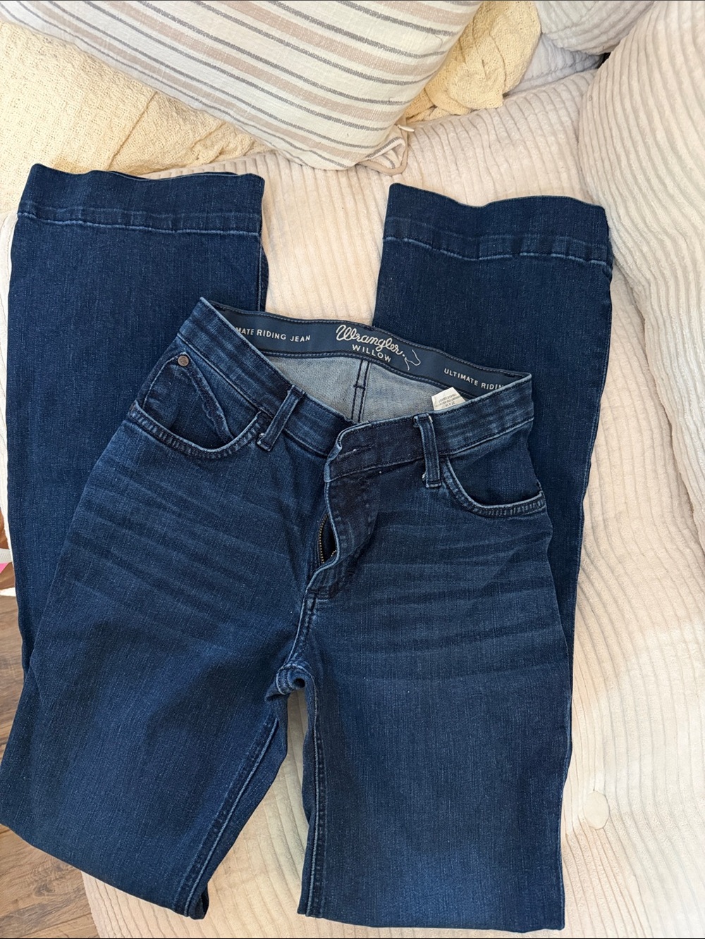 Wrangler Dark Blue Boot Cut Women's Trouser Jeans